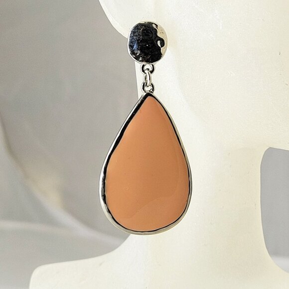 Peach Drop Earrings - Picture 5 of 6